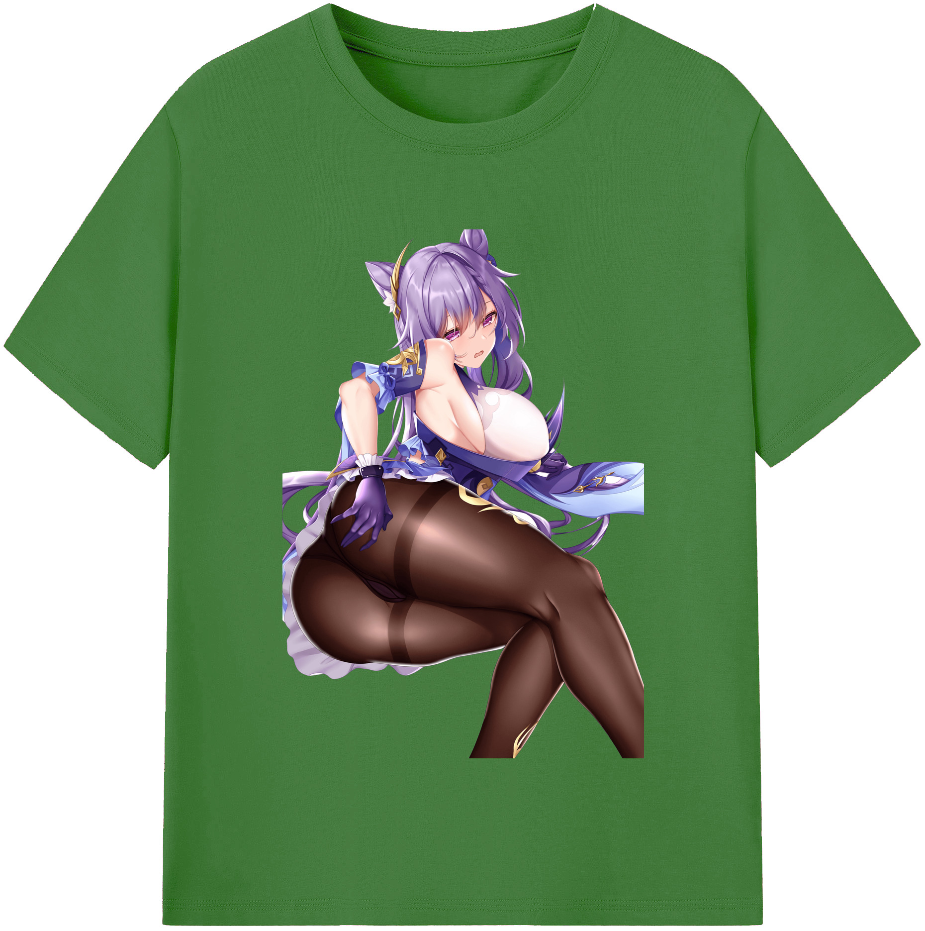 げんし神 刻晴 こくせい genshin Kokusei レディースカジュアルプリントTシャツ（綿100％）